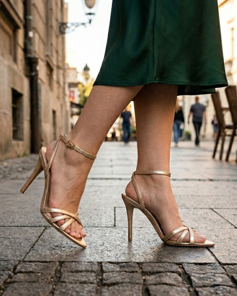 Zenske kozne sandale iz Romance kolekcije, specifično Gold Romance, pravi izbor za eleganciju i izlaske.