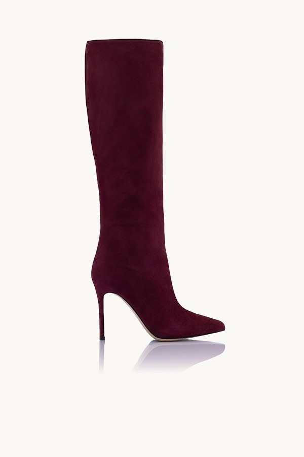 Burgundy Velvet – bordo velur čizme sa visokom štiklom
